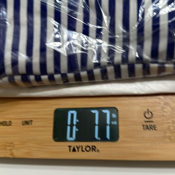 LULULEMON SCOOP NECK STRIPE RACER‎ BACK ATHLETIC WORKOUT TANK TOP BLUE WHITE 10 - Picture 11 of 14